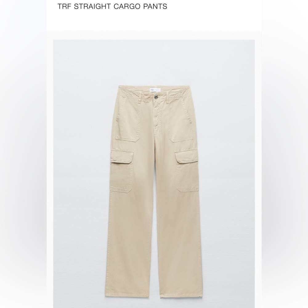 Zara TRF beige cargo pants (size 2)